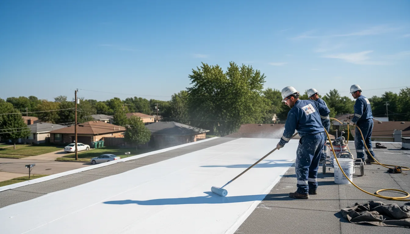 Commercial roof coating in Roff, OK near me